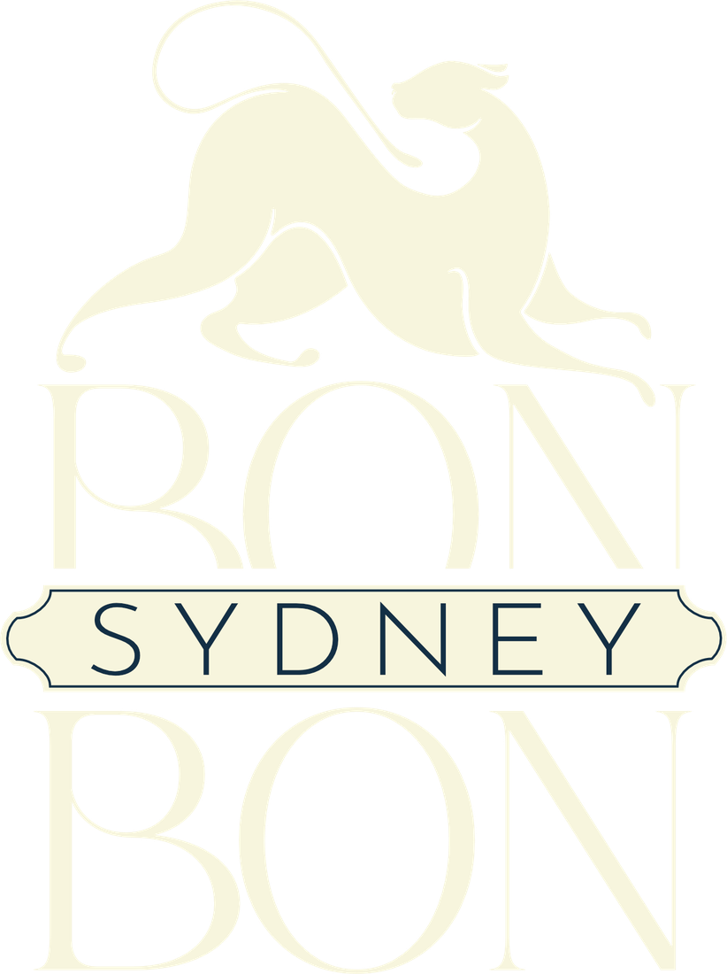 Logo 2, stacked, in cream